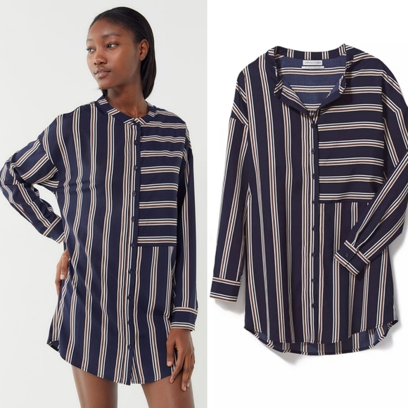 Urban Outfitters Dresses & Skirts - UO Striped Spliced Shirt Dress size small